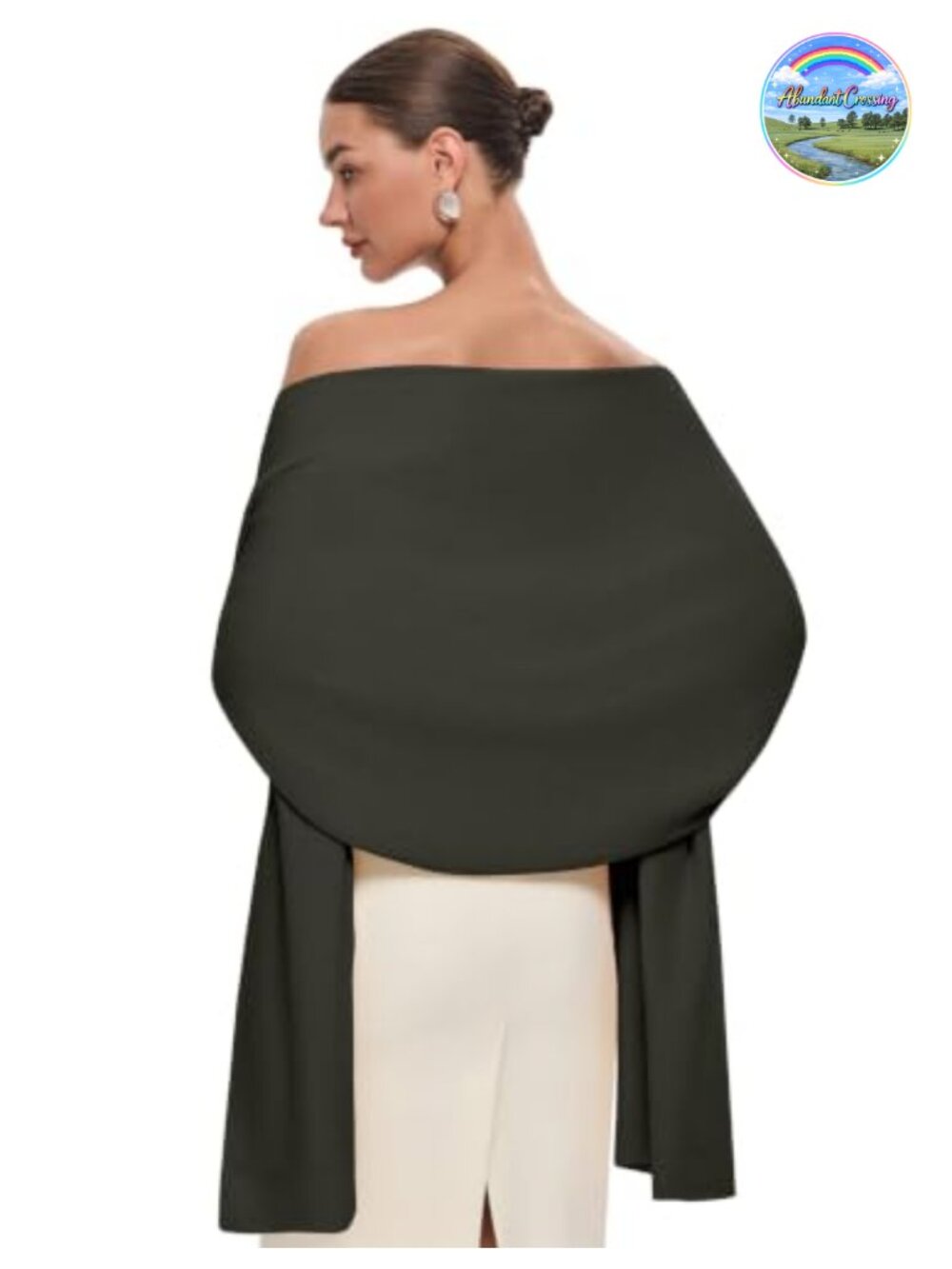 PULI Women's Pashmina Shawl Wrap Large Wedding Bridal Evening Winter Scarf